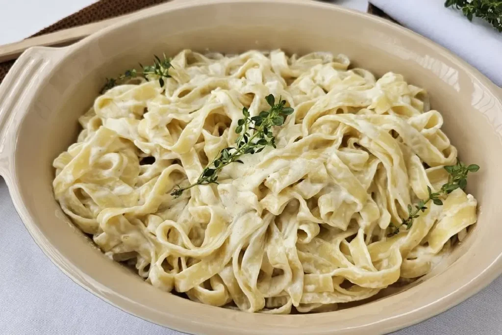 Esse fettuccine caseiro ficou igual de restaurante chique. 2 fettuccine caseiro