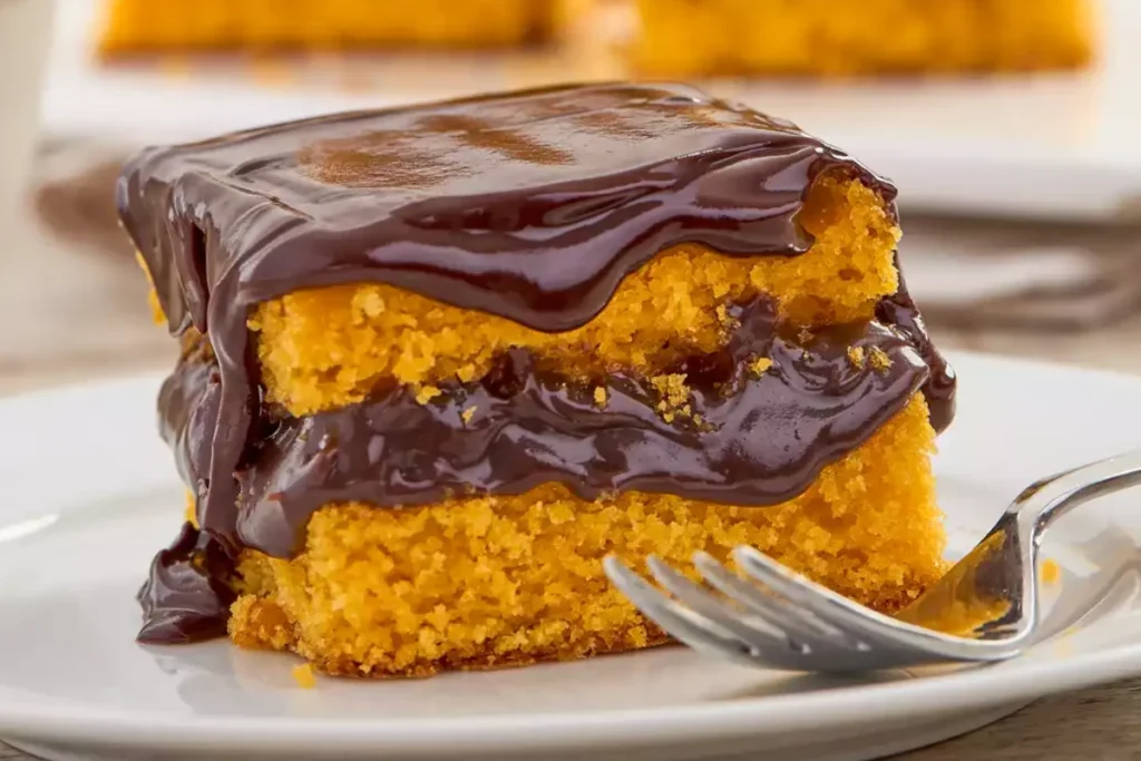 Testei esse bolo de cenoura com cobertura de chocolate. 2 receita bolo de cenoura com cobertura