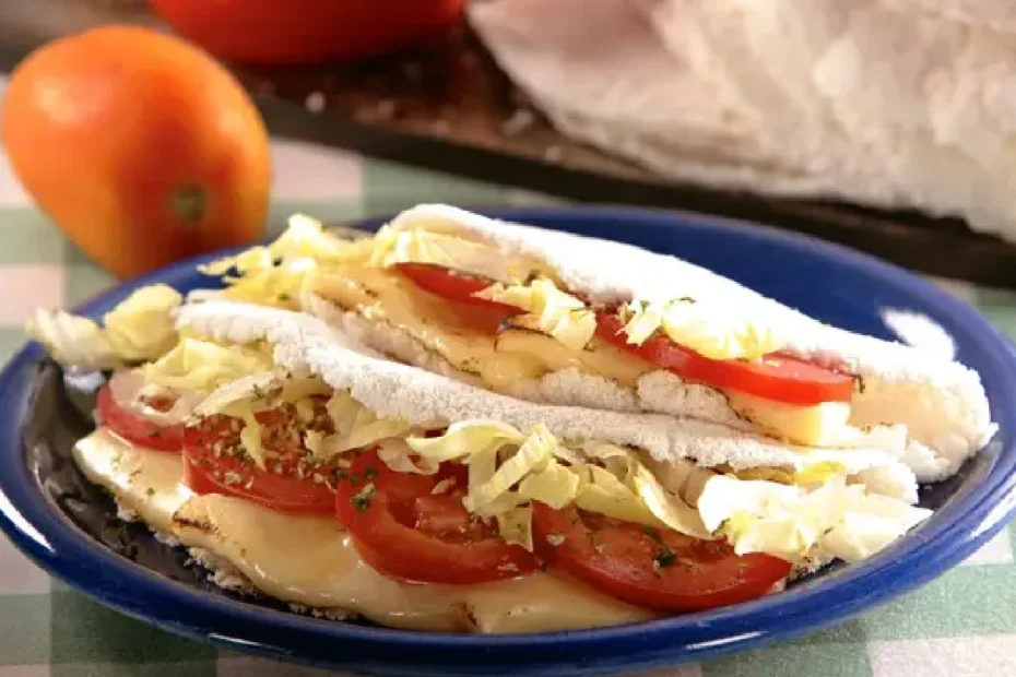 tapioca com queijo e tomate