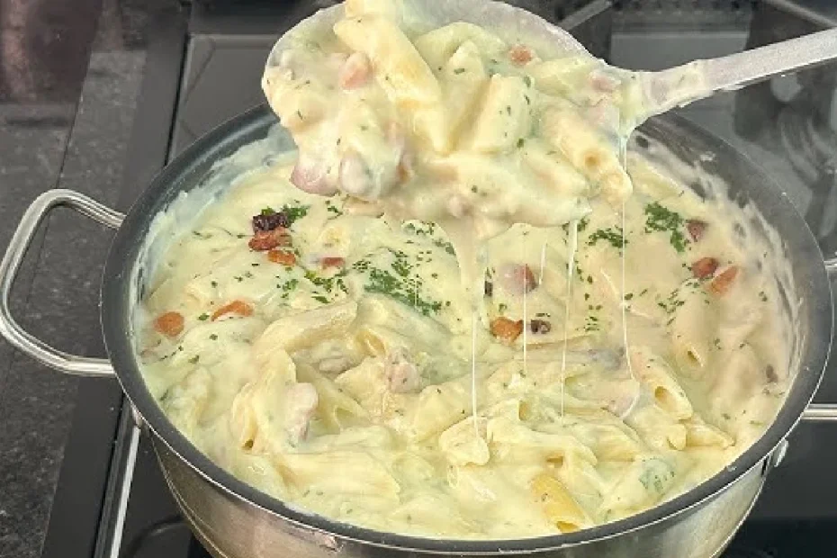 macarrão com creme de batata